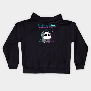 just a girl who loves pandas Kids Hoodie